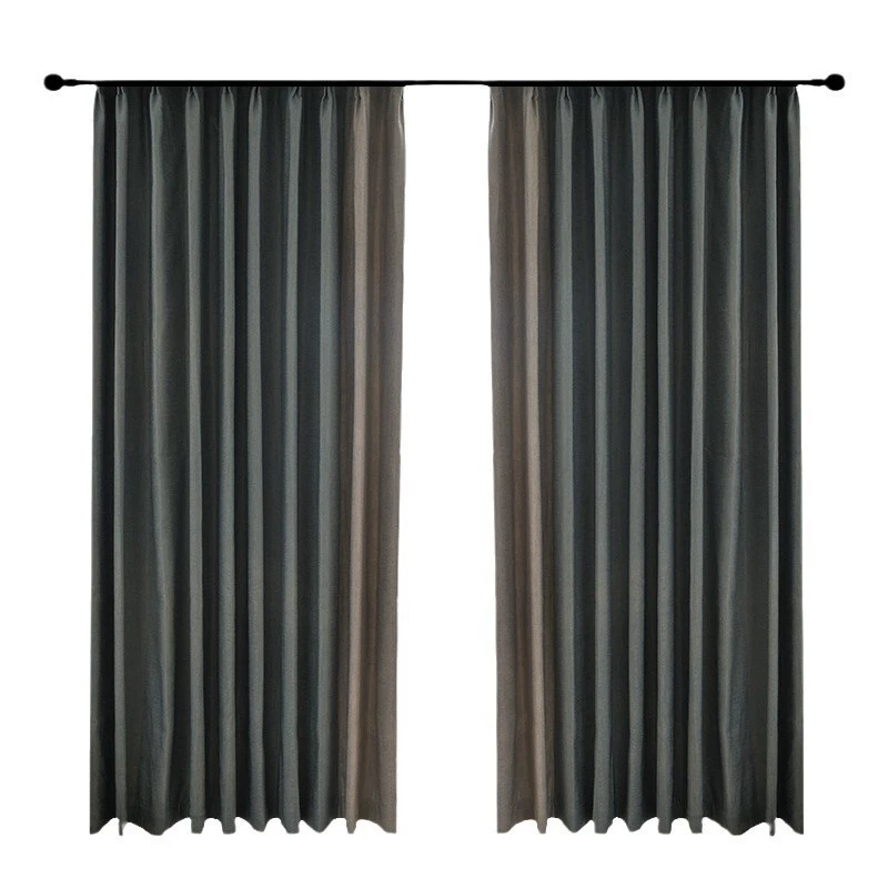 Blackout Curtains Full Shading, No-Hole Hook Installation, Thermal Insulation & Sunshade, Sold per Meter