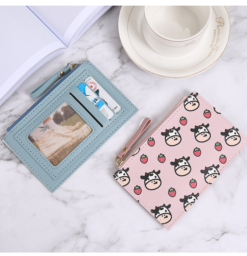30g Weight Synthetic Leather Lining Material Zipper Closure Type Coin Purse Bags Type Business Occasion PU Leather Material Cows Pattern All Seasons Season Women'S Gender Fashion Style Square Shape Sewing Craft Fashion Cows Square Zipper Coin Purse 7