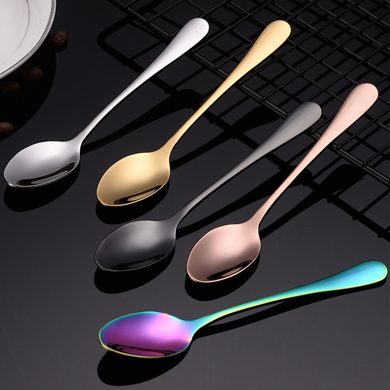 Restaurant 1010 stainless steel tea spoon stirrer for coffee, household 304 stainless steel pointed seasoning spoon dessert spoon