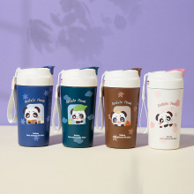 贝鲁拉卡通熊猫陶瓷内胆保温杯办公室办公室通用便携随身杯礼品杯