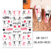 Nail stickers, line fake nails for nails, suitable for import, new collection, halloween, wholesale