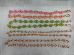 Luojia O 字型チェーンカラフルな樹脂手作りチェーンレディースバッグファッション手織りチェーンビーズ