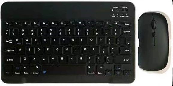 Bluetooth keyboard & mouse kit, tablet case 10/7 inch, rechargeable or battery mouse, multi-color