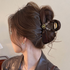 女性の高級感2025の新しいヘアピン愛のアルファベットの後頭部の高品質のサメの大きいサイズの髪の量を挟みます。