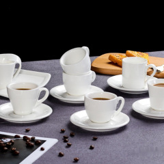 エスプレッソカップとソーサー商業ヨーロッパシンプルな純白セラミック小さなコーヒーカップ送料無料