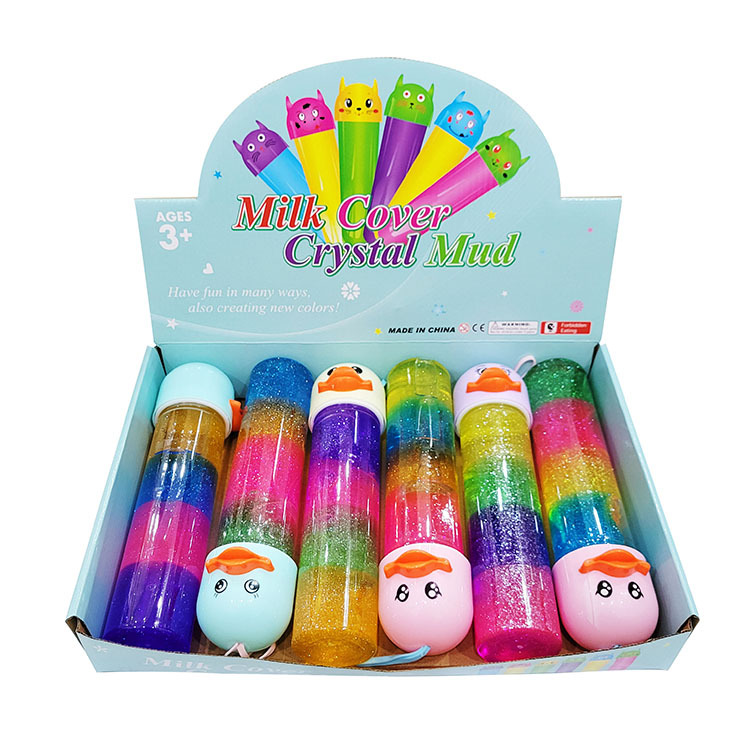 Perla de colores de cristal barro espuma pegamento Delgado fabricante Amazon Children's cristal barro burbuja soplado gradiente