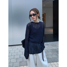 THE MIND针织罩衫+小吊带两件套2025秋季新款慵懒风上衣女T5320Q