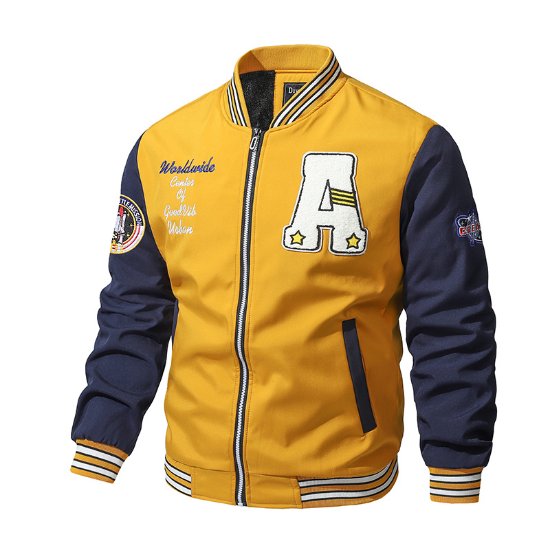 Europa y Estados Unidos de béisbol hombre invierno 2024 nueva moda chaqueta piloto suelta chaqueta juvenil casual abrigo suelto