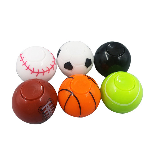 Cross-border hot sale 3.5CM football basketball net fidget spinner spinning top gashapon toy to vent stress relief toys