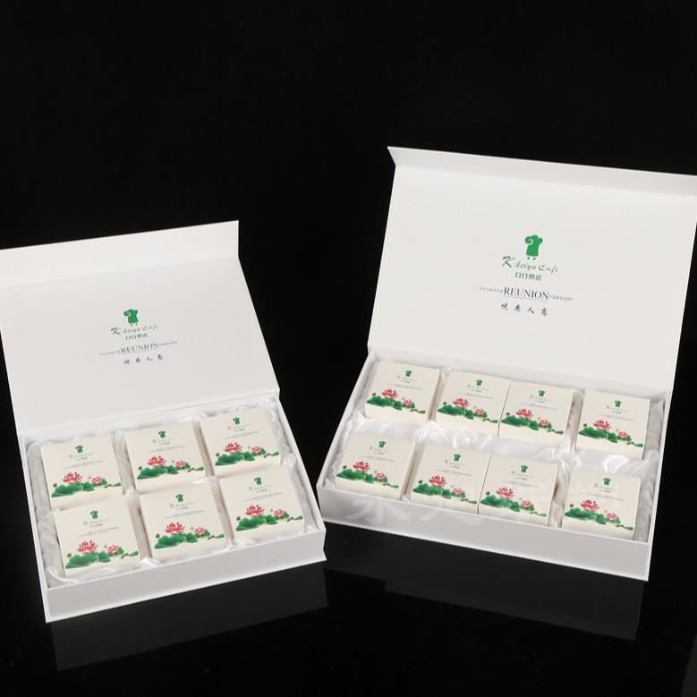 厂家定制创意8粒月饼盒子包装盒酒店冰皮月饼礼盒装 中秋月饼盒