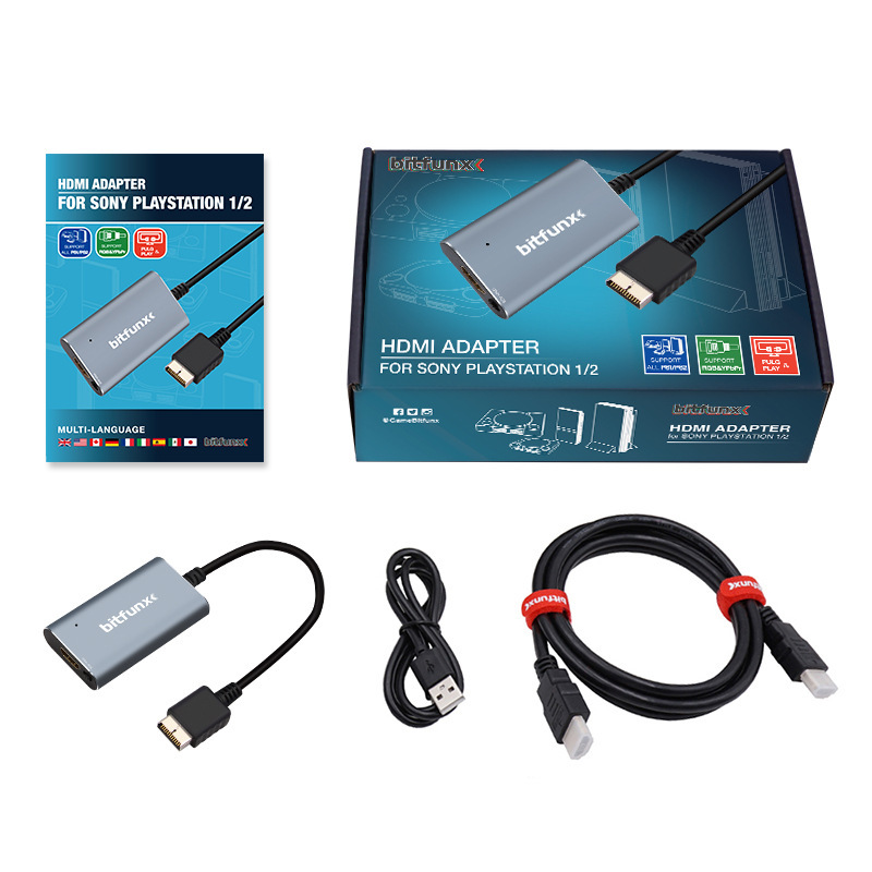 PS1 PS2 HDMI Hd Video Converter PS2 with RGB-YPbPr Switch to TV Adapter PS1 PS2 HDMI Hd Video Converter PS2 with RGB-YPbPr Switch to TV Adapter