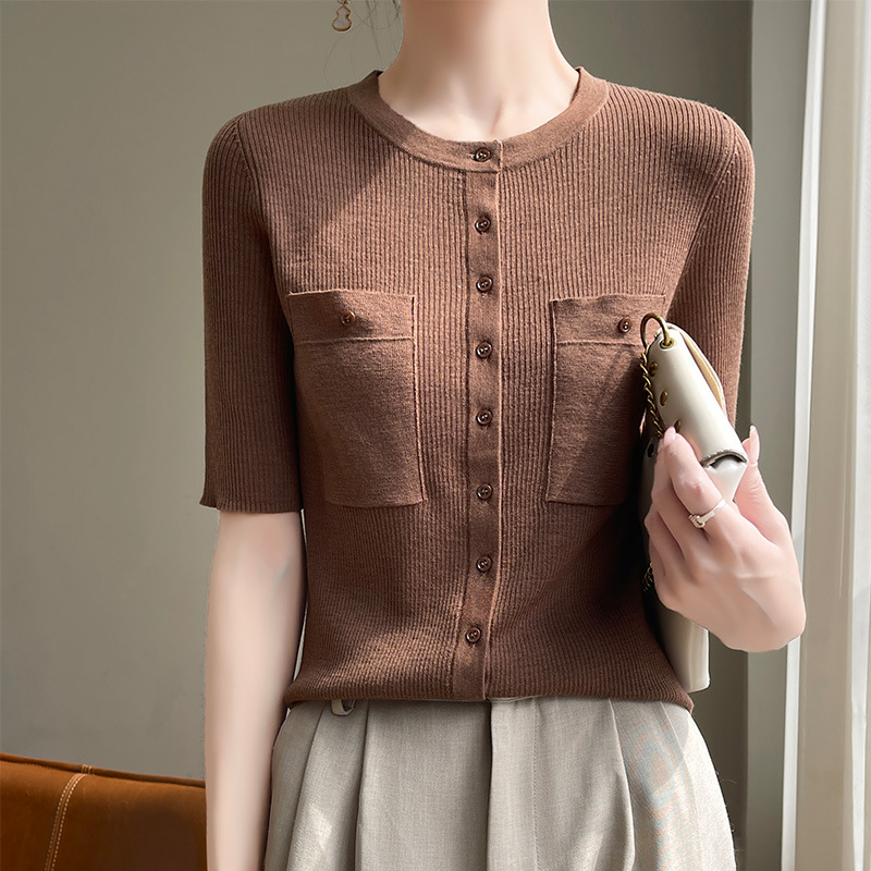 Summer woolen thin cardigan