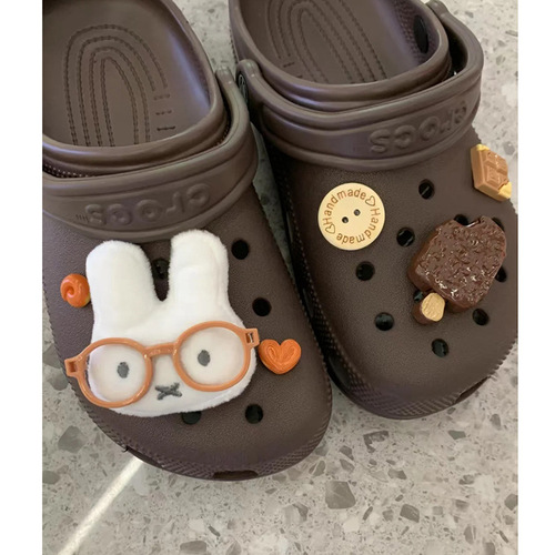 Bestselling Xiaohongshu-style cute rabbit cat accessory hole shoes DIY accessories wholesale PJ1765