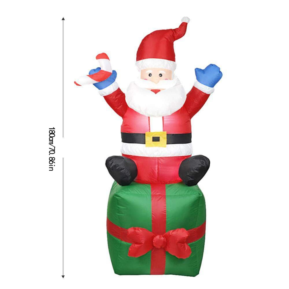Venta caliente transfronteriza 1,8 m bolsa de regalo Santa Claus inflable Navidad escena Decoración Accesorios de Navidad suministros