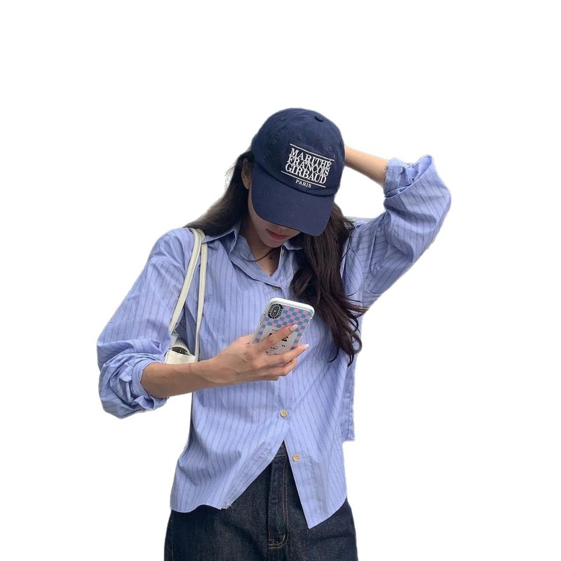 现货韩国小众潮牌MARITHE刺绣高品质软顶鸭舌帽经典男女款棒球帽|undefined