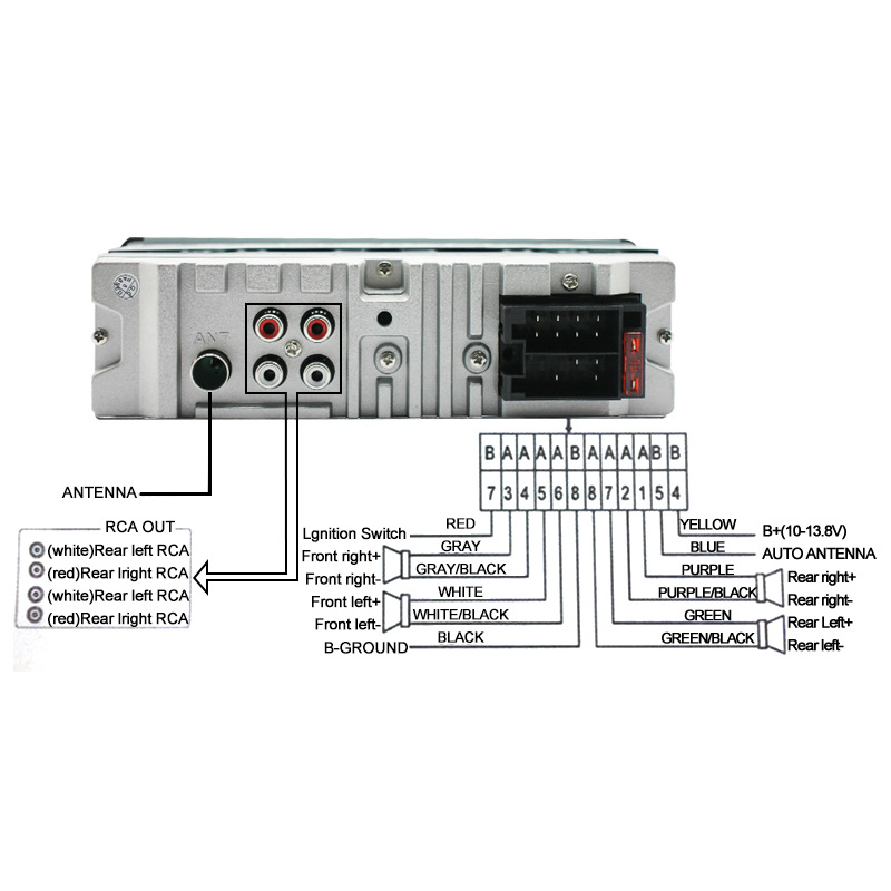 740 Single-Cylinder Long Double USB Car Bluetooth Mp3 Player 12V Neutral Fm Radio Cross-Border Hot Sale
