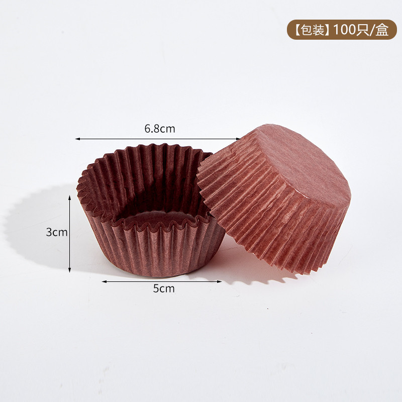 Hot sale pastel de papel a prueba de aceite 100 paquetes de postre de alto rendimiento pastel de nieve niang base de papel de horneado tazas