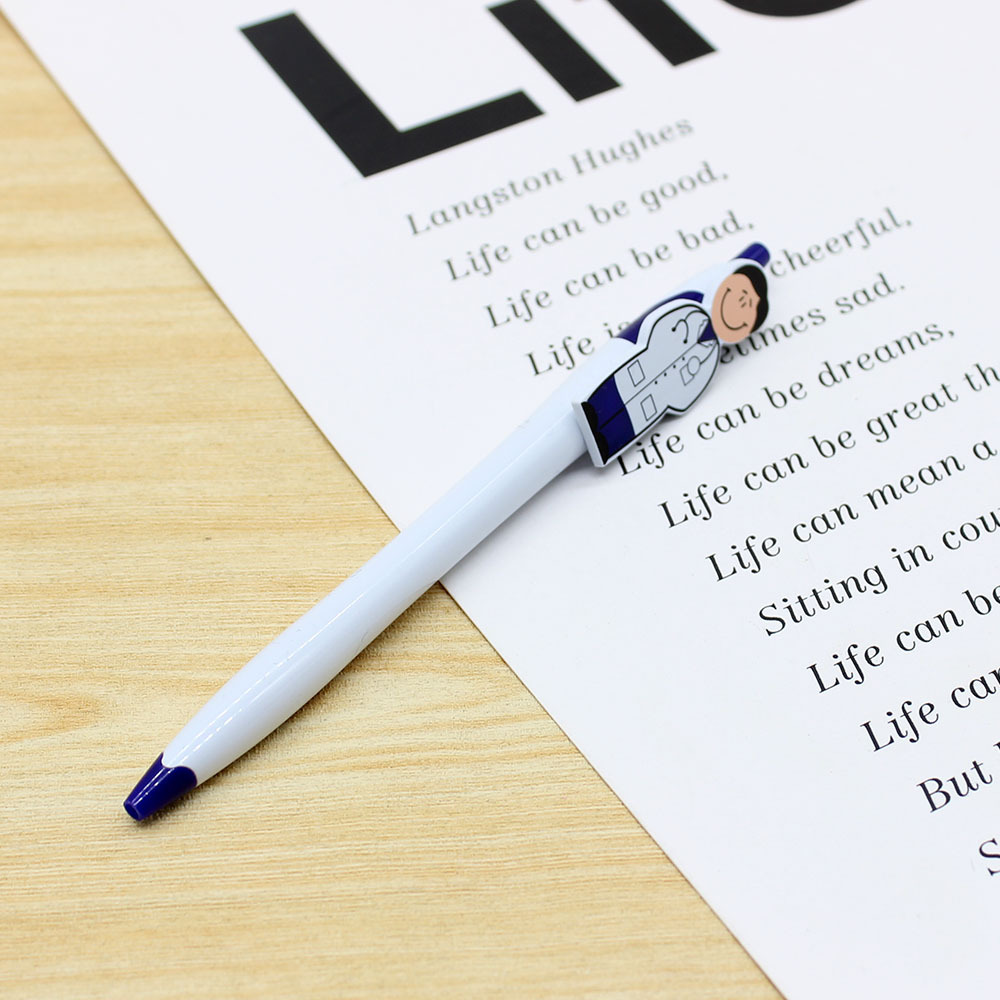 Papelería creativa, médico, enfermera, patrón, portalápices, prensa, bolígrafo de plástico, impresión de personajes de dibujos animados, bolígrafo publicitario