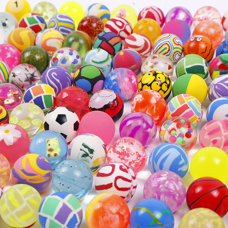 谭力球龙珠32号tan力球32mm混装儿童玩具男孩女孩扭蛋机跳球橡胶