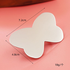 不鏽鋼戒指調色板迷你調色盤套裝蝴蝶圓形調和彩妝調色棒美容工具