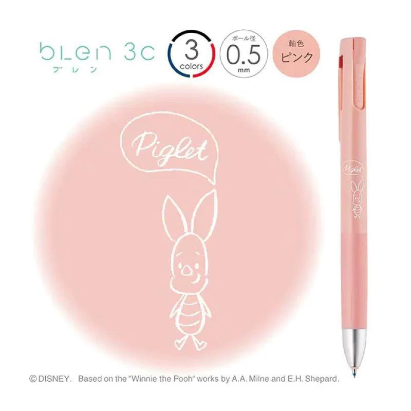 Japanese zebra, universal ballpoint pen, Winnie the Pooh, 3 colors