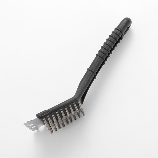 12 pulgadas barbacoa cepillo de limpieza barbacoa parrilla cepillo de alambre para hornear rejilla de alambre de acero inoxidable cepillo de barbacoa herramienta de barbacoa cepillo