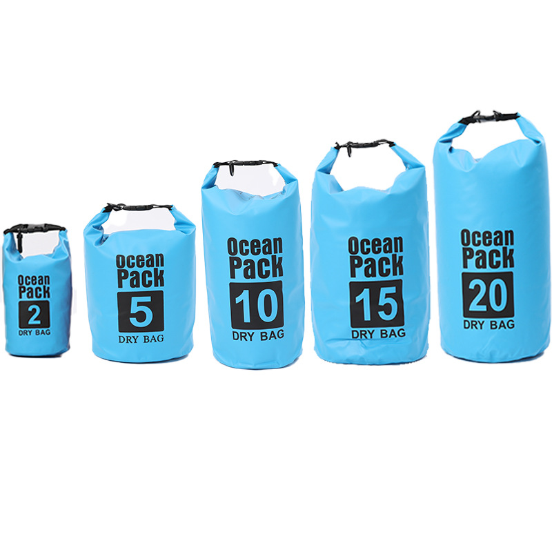 Fábrica personalizada camping al aire libre mochila impermeable teléfono móvil bolsa impermeable mochila de snorkel bolsa de cubo de buceo en la playa a la deriva