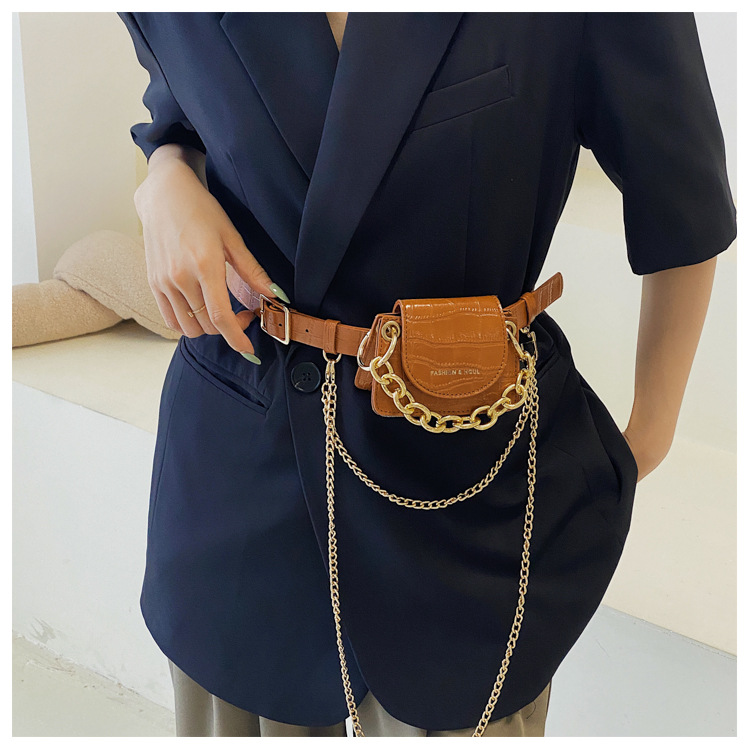 Fashion Stone Pattern Mini Chain Small Waist Bag Wholesale Nihaojewelry display picture 13