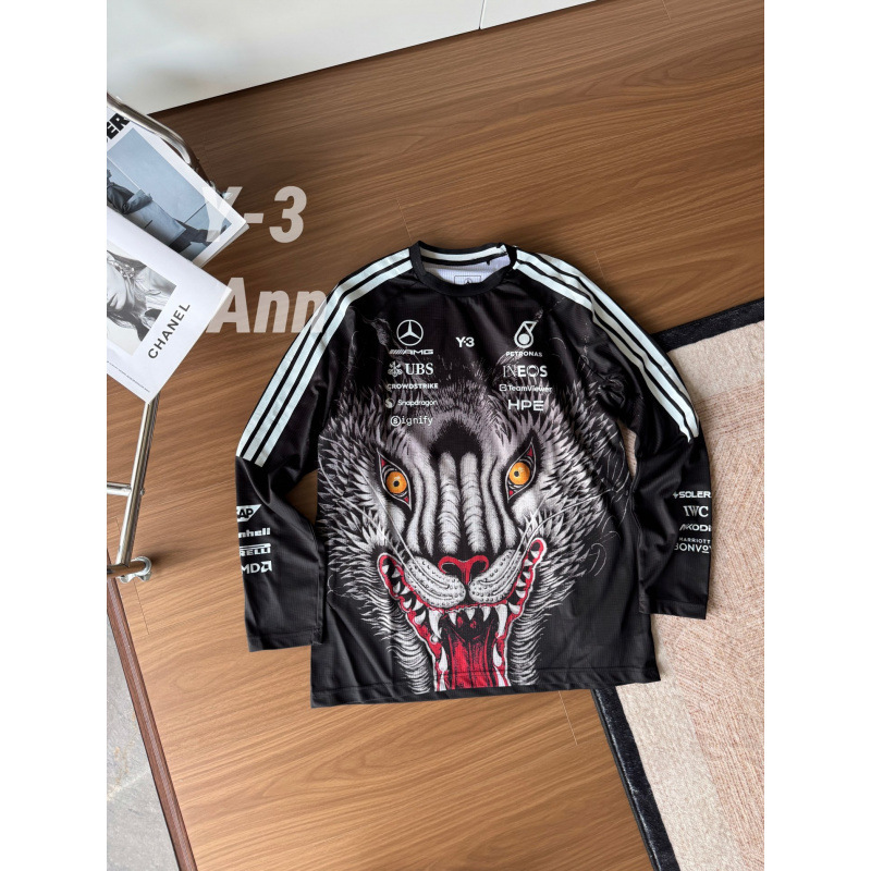 Cross-Border Foreign Trade Amg Petronas F1 Team Co-Branded Striped Long-Sleeved T-Shirt Cross-Border Foreign Trade Amg Petronas F1 Team Co-Branded Striped Long-Sleeved T-Shirt