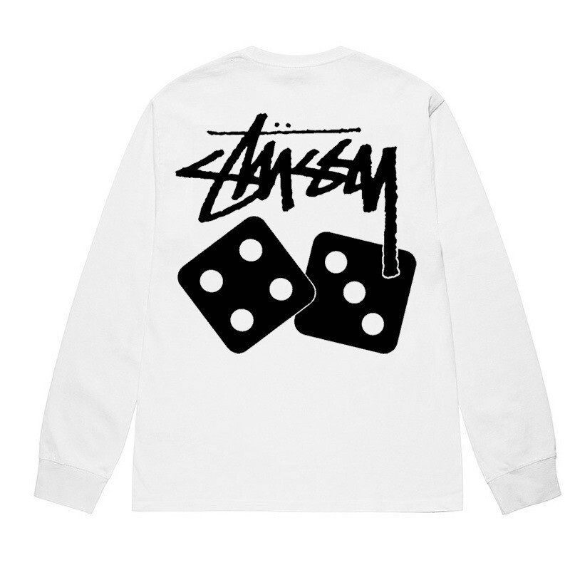 25 New Models of the Correct Version of Stussy Stu Letter Printed Pure Cotton Long-Sleeved T-Shirts for Men and Women, Casual Loose Round Neck 25 New Models of the Correct Version of Stussy Stu Letter Printed Pure Cotton Long-Sleeved T-Shirts for Men and Women, Casual Loose Round Neck