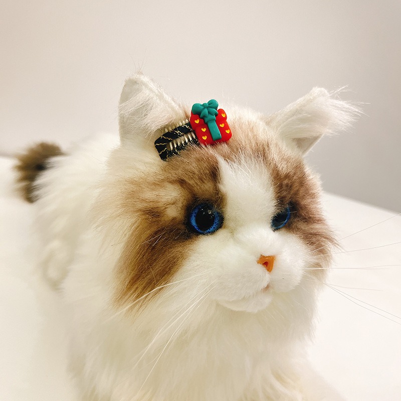 Christmas cartoon pet headdress cat dog hairpin Yorkshire pet clip broken hair clip hairpin_voghion.com
