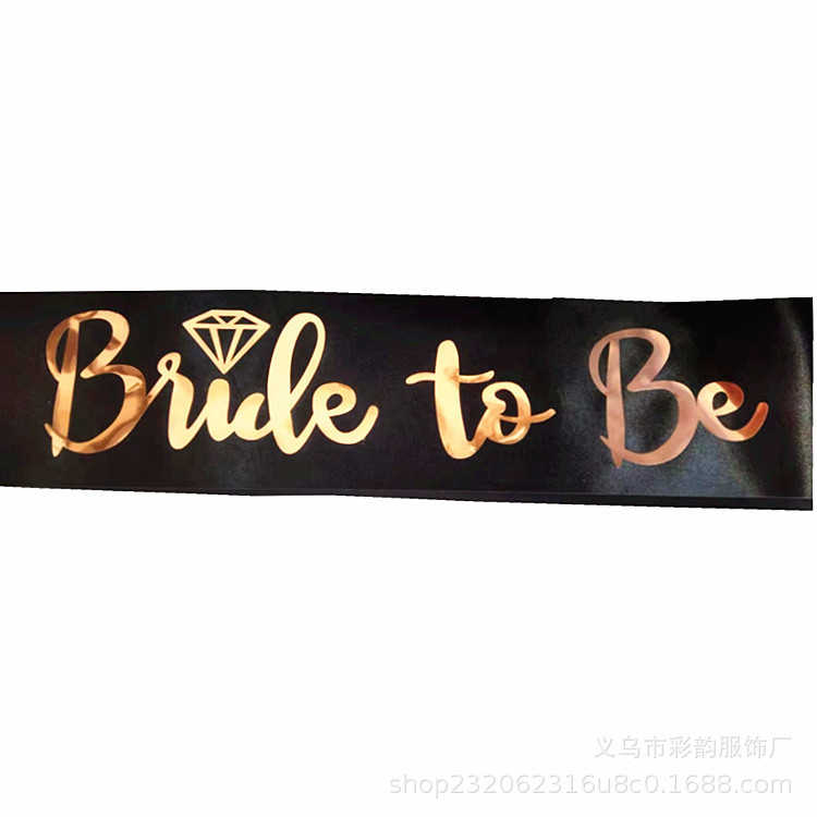 Bride to be Bride Shoulderband Bride to be Black