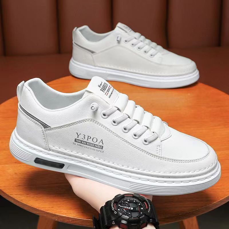 Nuevos zapatos de hombre ligeros de otoño zapatos de skate de un pie zapatos casuales de hombre para estudiantes pequeños zapatos de marea blanca