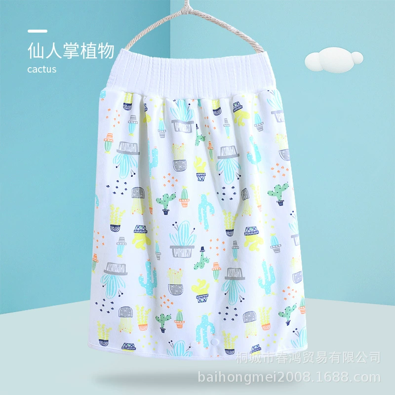Children's demi-season cotton skirt, trousers for training, washable