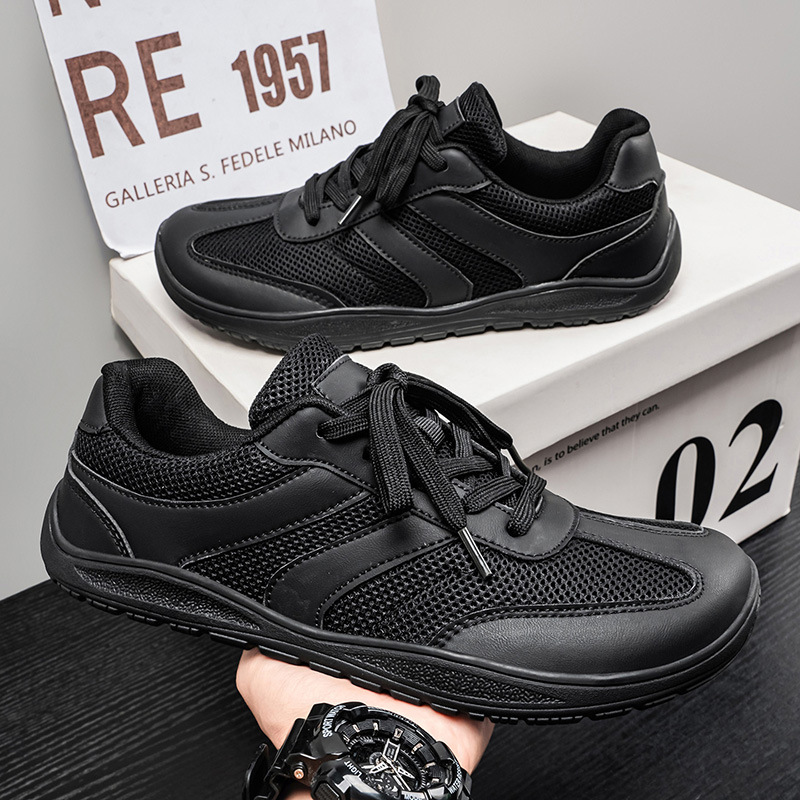 Teenagers' Wide-Footed Shoes, Men's Shoes with Widened Toe, Sports Shoes for Junior High School and Primary School Students, Running Casual Shoes, Non-Slip Mesh Shoes