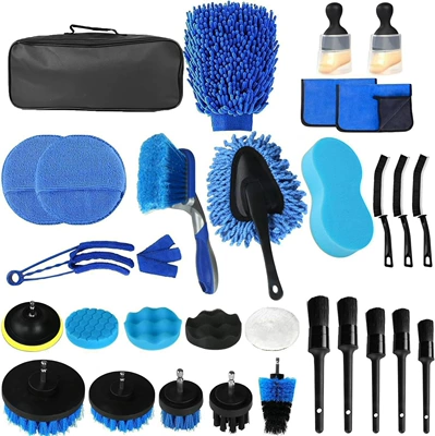 Head Cleaning Set, Disc Brush, Car cleaning tools - 31-piece-set-shipped-as-pictured-electric-drill-not-included
