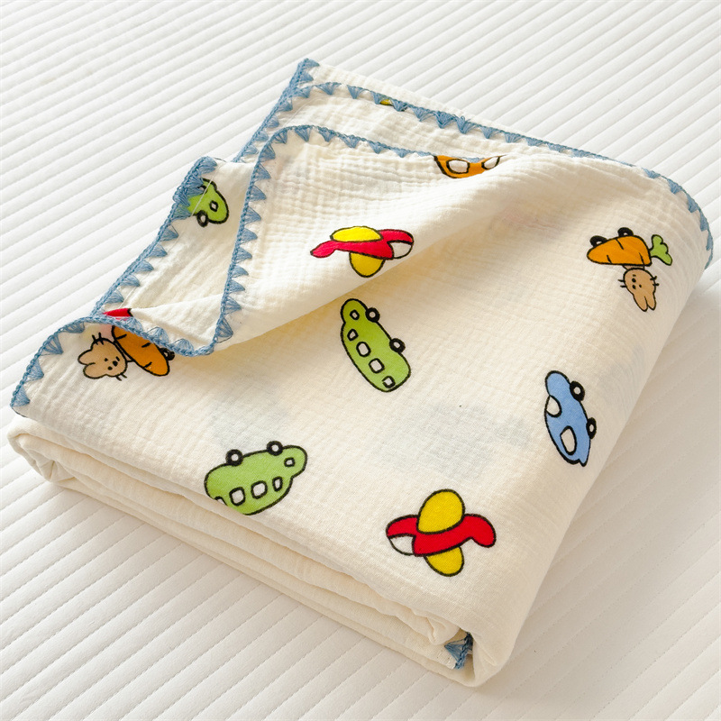 Clase A, capa de gasa de doble capa para madres y bebés, colcha de toalla, colcha de algodón, colcha de aire acondicionado para niños, manta de siesta para bebés