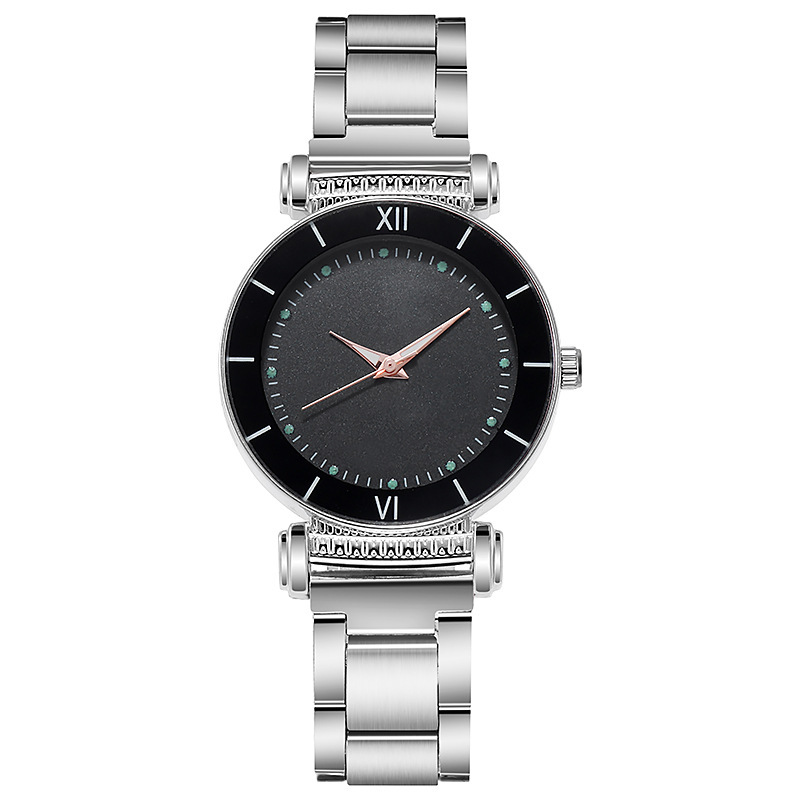 Women's Quartz Watch Steel Strap With Night Glow Luminous Hands_voghion.com