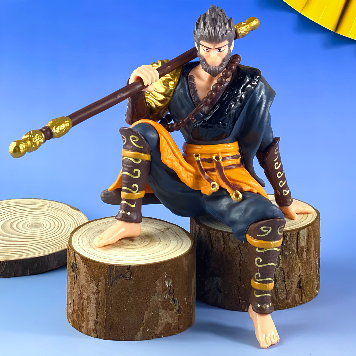 (2개) SUN WUKONG 손으로 만든 블라인드 박스 장식품 모델 여행 서쪽 신화 SUN WALKER PIG BAJIE 인형 기계 자동차 장식품