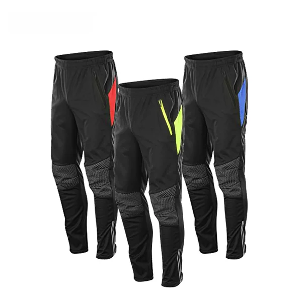 Cross-Border Cycling Pants Men's Fleece Winter Outdoor Windshield Cycling Pants Breathable Warm Cycling Trousers # 18-Bk