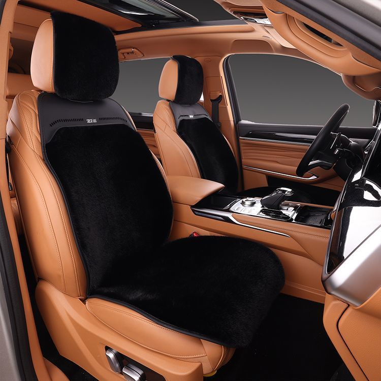 新能源汽车坐垫水貂绒毛绒冬季防滑座垫小蛮腰保暖加厚套车用垫