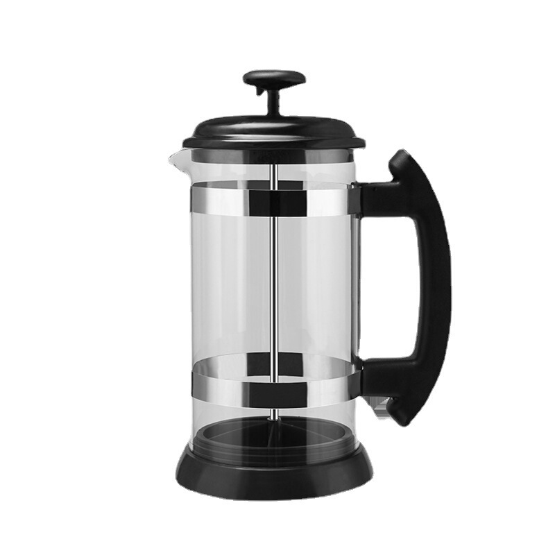 Icafilas French Press Glass Coffee Pot Double-Layer Filter Coffee Press Pot Filter Type Portable