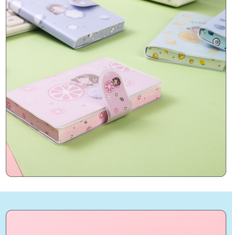 Cute Cartoon Mini Portable Pockets A7 Buckle Notebook Wholesale display picture 4