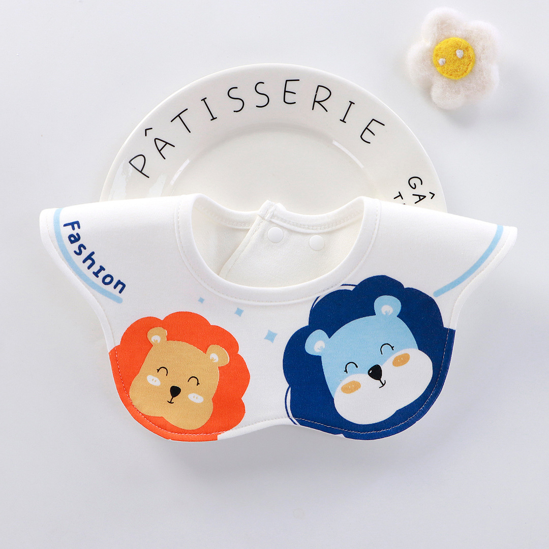 Babero para bebé toalla de saliva para bebé algodón impermeable recién nacido a prueba de vómitos babero para comer 360 grados rotación primavera y verano