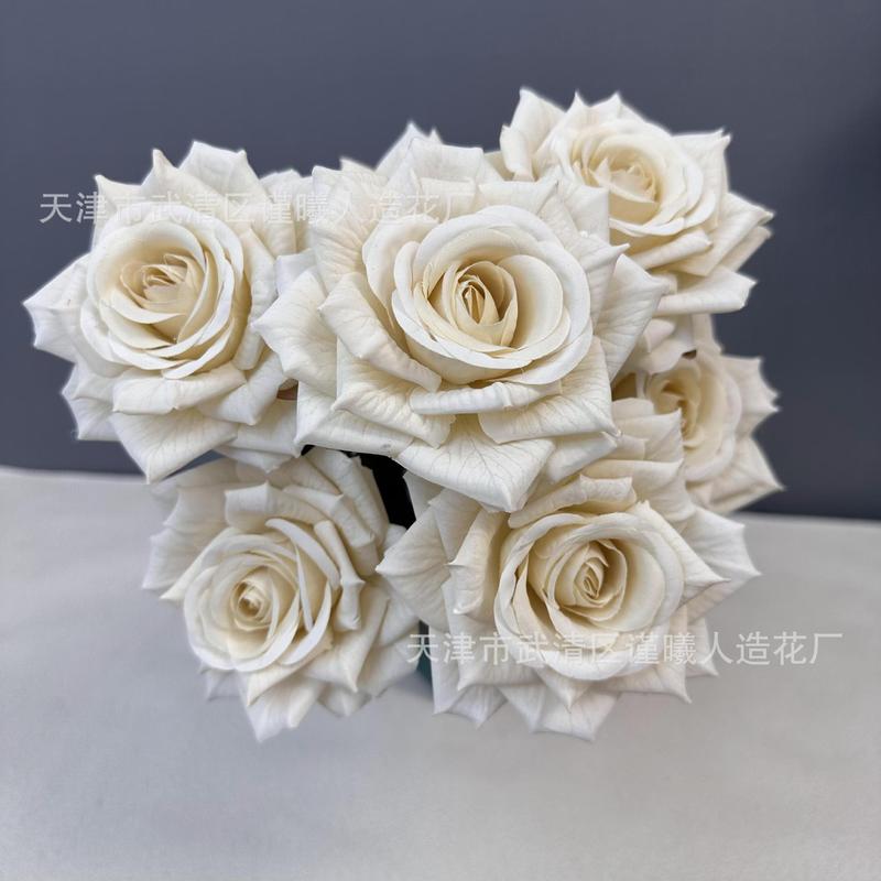 模造花7頭マンタバラ結婚式花嫁手花ホームリビング装飾絹花撮影道具花|undefined