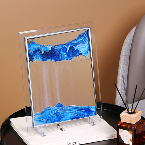 Creative Quicksand Painting Liquid Decompression Hourglass Office Decoration Living Room Desktop Decoration Art Male Birthday Gift