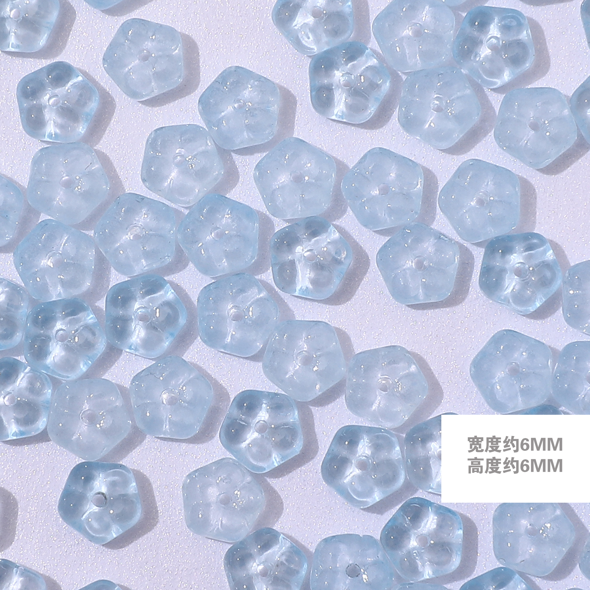 ♪◓◔◕1# flower piece light blue 10 pieces◸◹◺◿