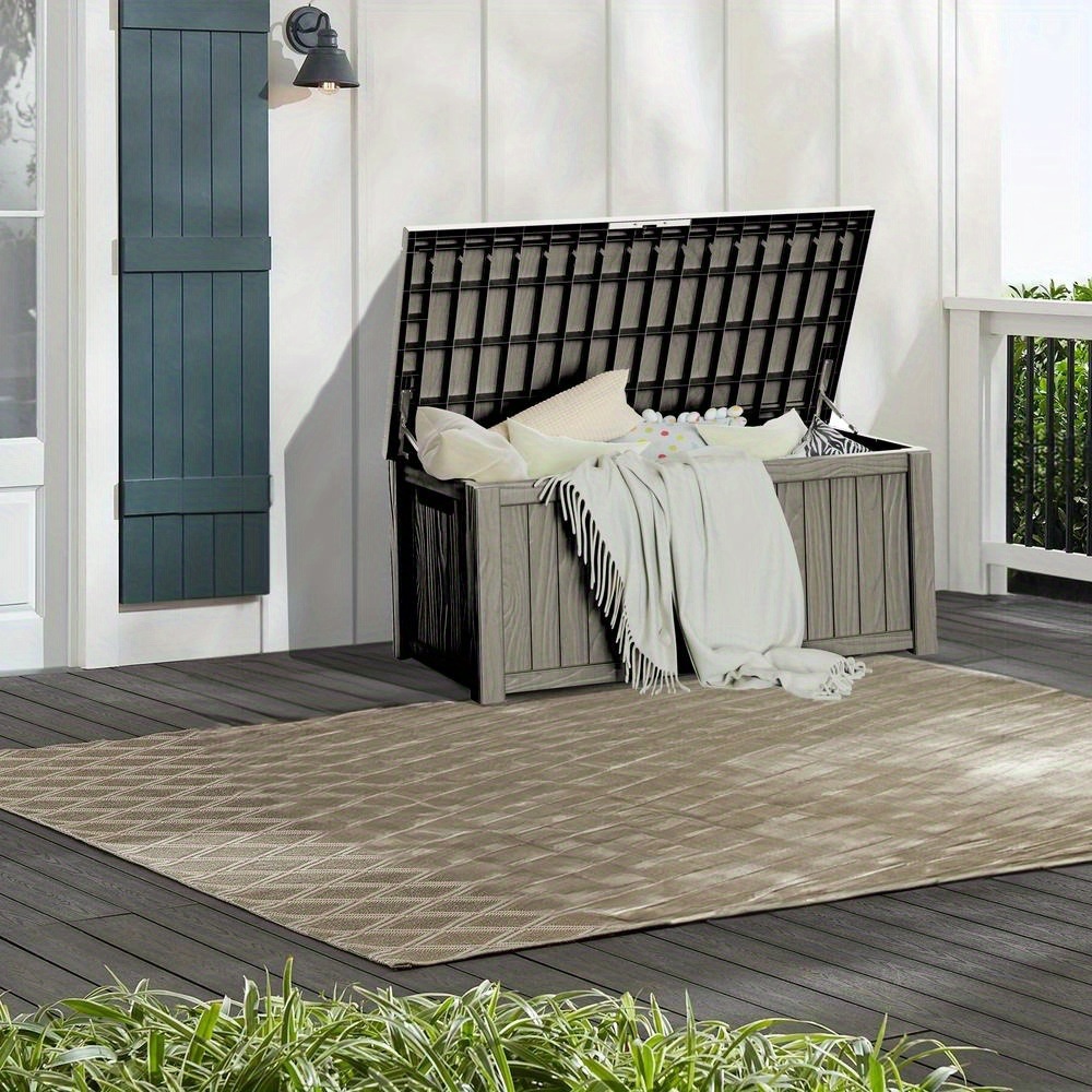 Caja de Almacenamiento Exterior Grande de 30 a 120 Galones, Resistente a los Rayos UV y al Agua