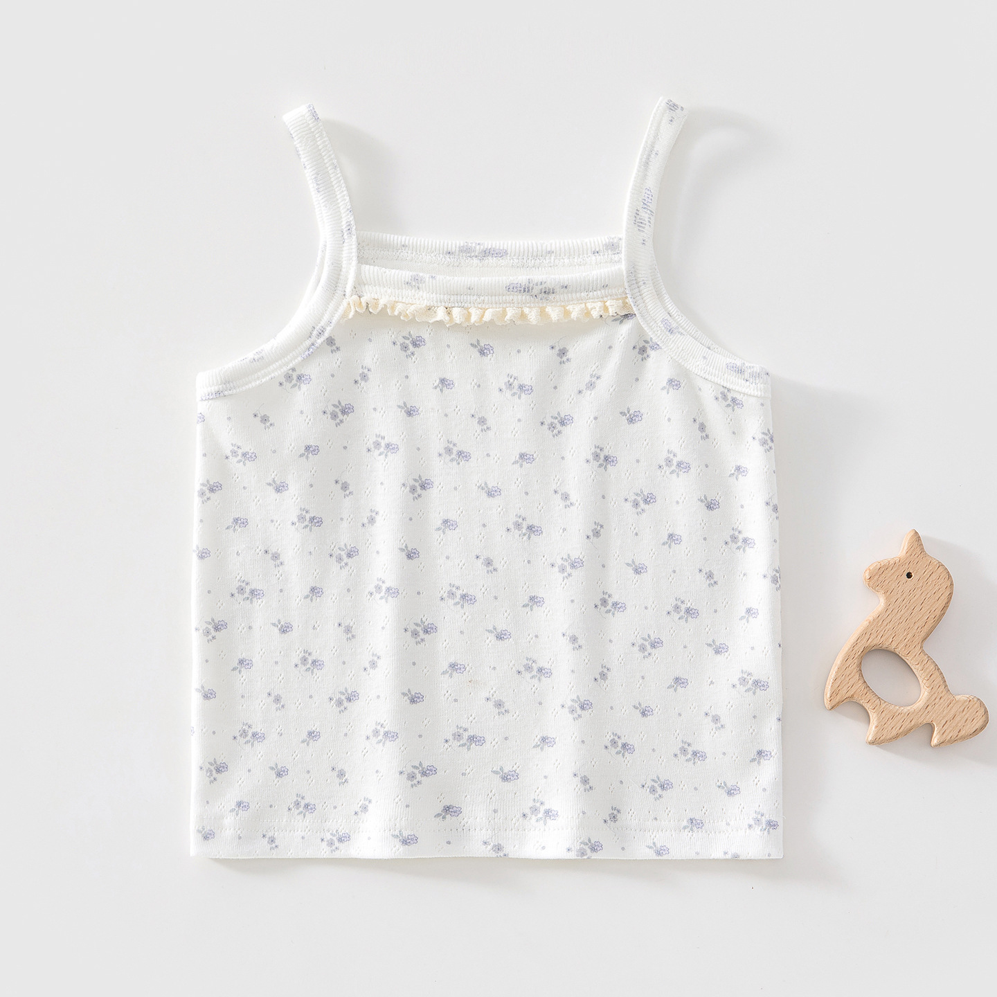 2026 verano primavera y verano niñas exquisita chaleco de cabina de algodón para bebés flores delgadas chaqueta delgada dulce ropa para el hogar
