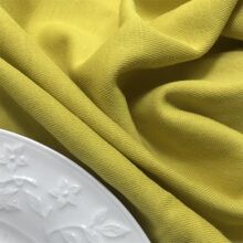 黄色系纯棉毛圈面料 中小弹挺括垂 中工厂布头Q273